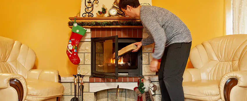 Rusted Metal Fireplace Restoration in Fargo, North Dakota
